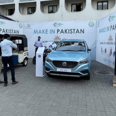 Tesla Industries Shows Off its Ultra Fast EV Charger to Shah Mehmood Qureshi